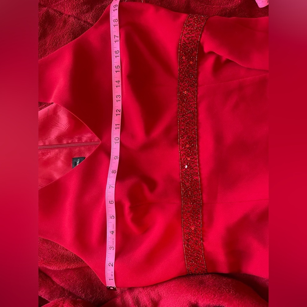 Donna Morgan Red Halter Sheath Dress - Picture 6 of 6
